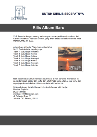 Siaran Pers Musik Template PDF