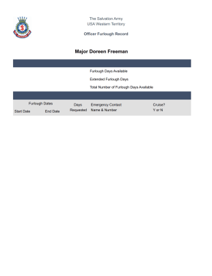 Signed Furlough Document PDF Template