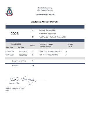 Signed Furlough Document PDF Template