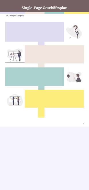 Single-Page Geschäftsplan - PDF Templates