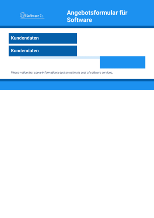 Software Angebotsvorlage - PDF-Vorlagen