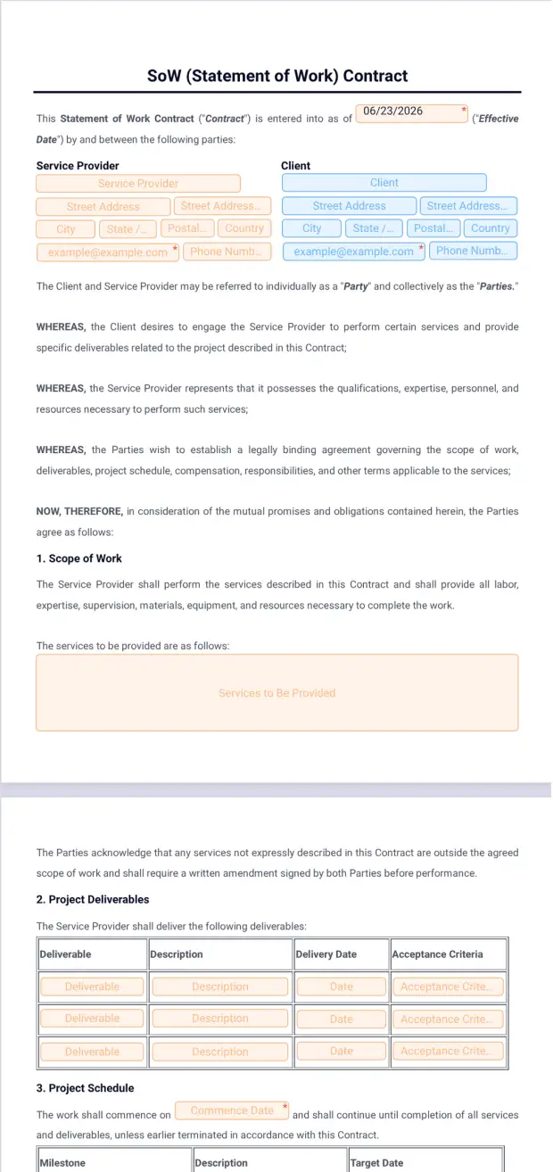 SoW Contract Template
