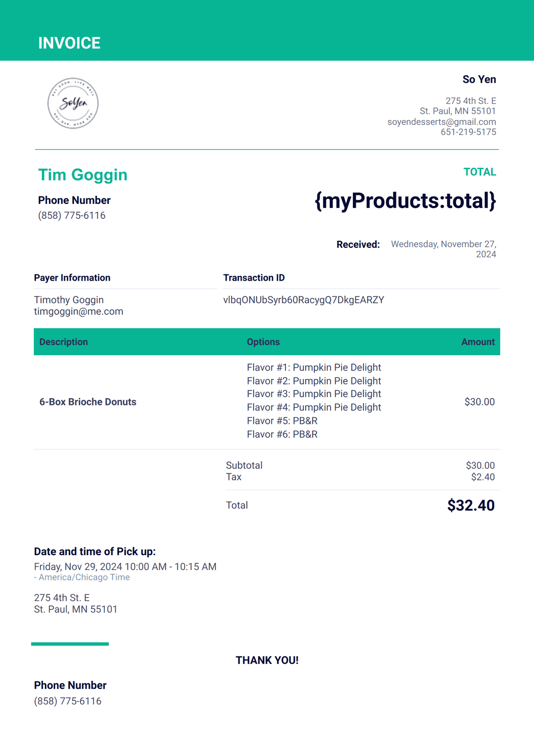 soyen template invoice - PDF Templates | Jotform