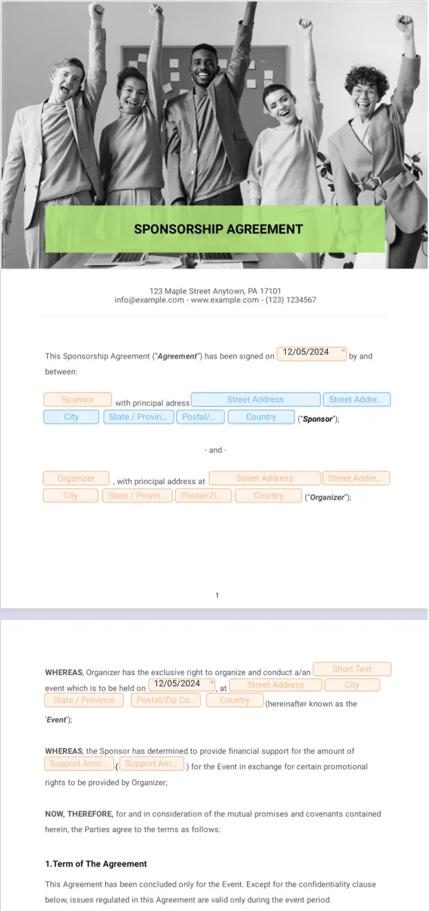 Sponsorship Agreement