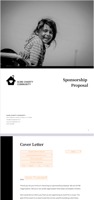 Sponsorship Proposal Template - PDF Templates