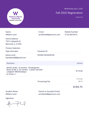 CMS Registration - PDF Templates