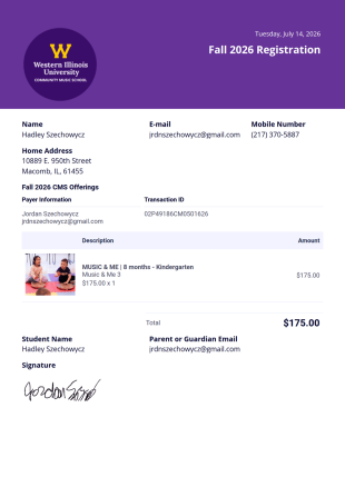 CMS Registration PDF Template