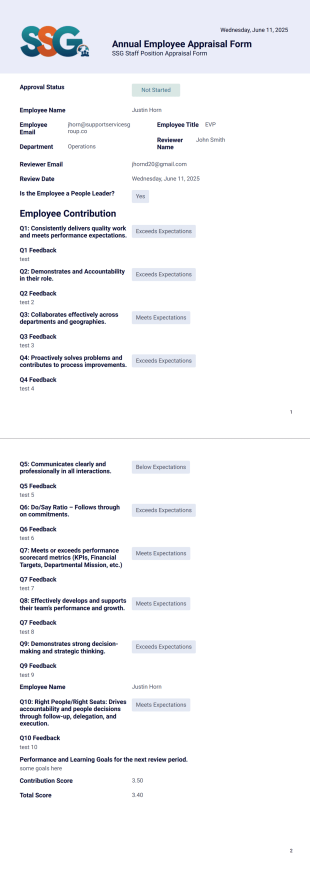 Staff Appraisal PDF - PDF Templates