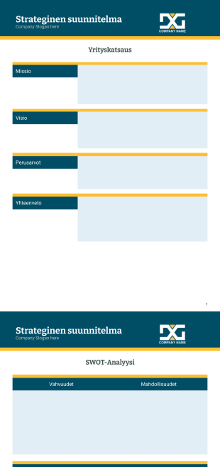 Strategiasuunnitelma-pohja - PDF Templates