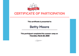 Summer Camp Certificate Template - PDF Templates
