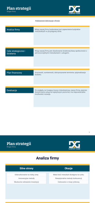 Szablon Planu Strategii - Szablony PDF