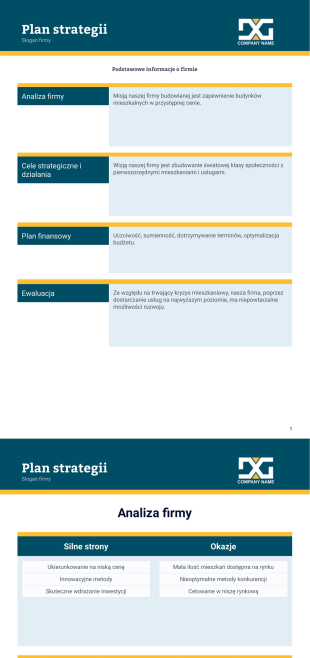 Szablon Planu Strategii - PDF Templates