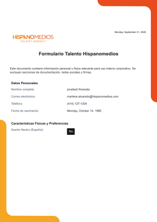 talentos 2 Plantilla PDF