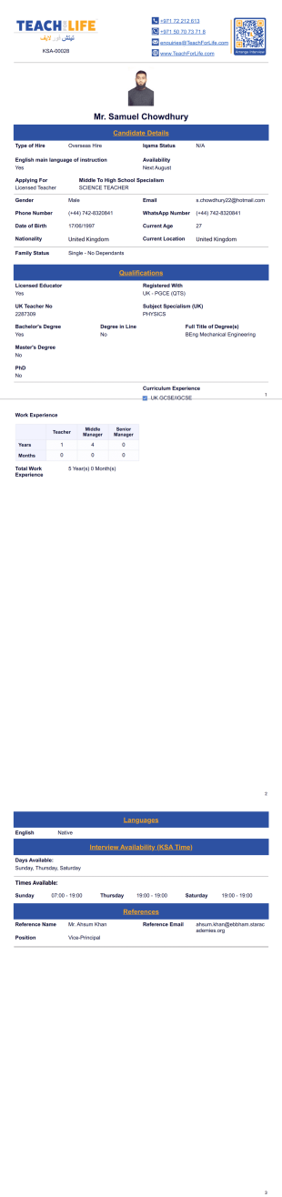 TFL - KSA Checklist PDF Template