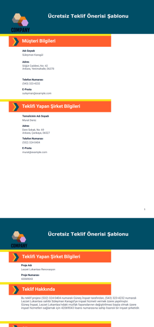Teklif Önerisi Şablonu - PDF Templates