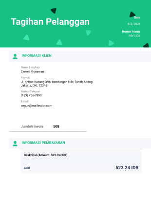 Templat Kwitansi Sederhana Template PDF