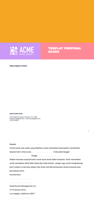 Templat Proposal Acara Template PDF