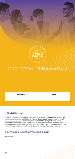 Templat Proposal Penawaran - PDF Templates