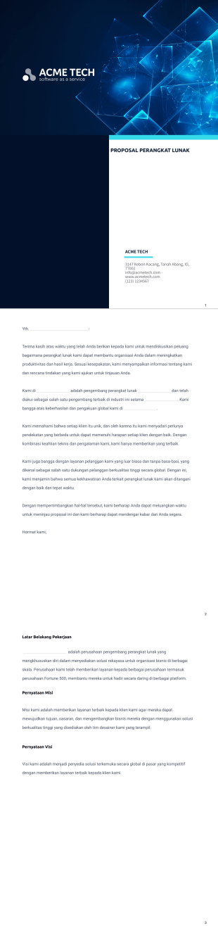 Templat Proposal Perangkat Lunak Template PDF