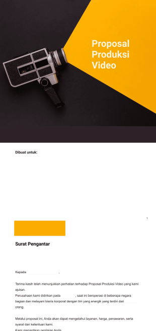 Templat Proposal Produksi Video Template PDF