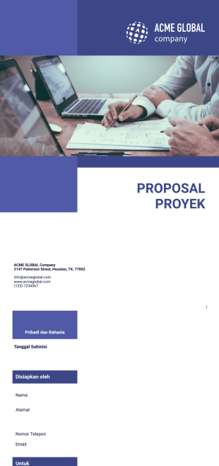 Templat Proposal Proyek Gratis Template PDF