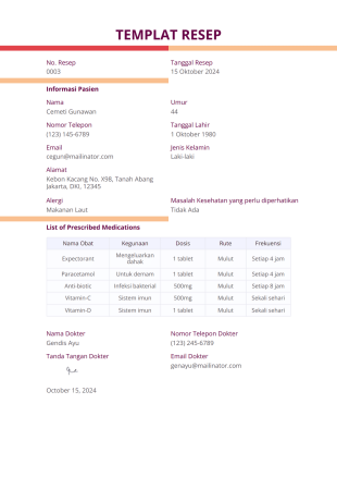 Templat Resep Template PDF