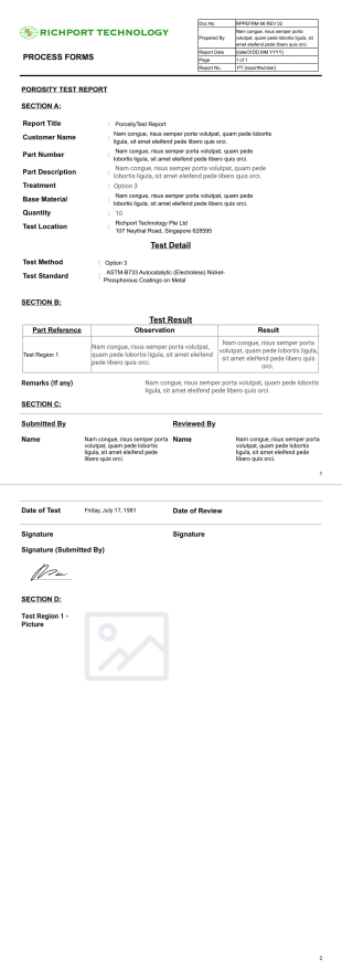 TEMPLATE for Reports - PDF Templates