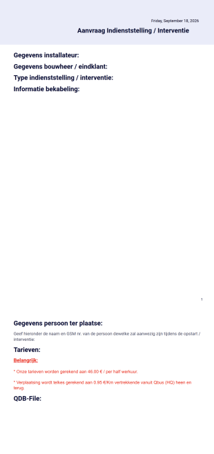 Template PDF - Interventieaanvraag - PDF-templates