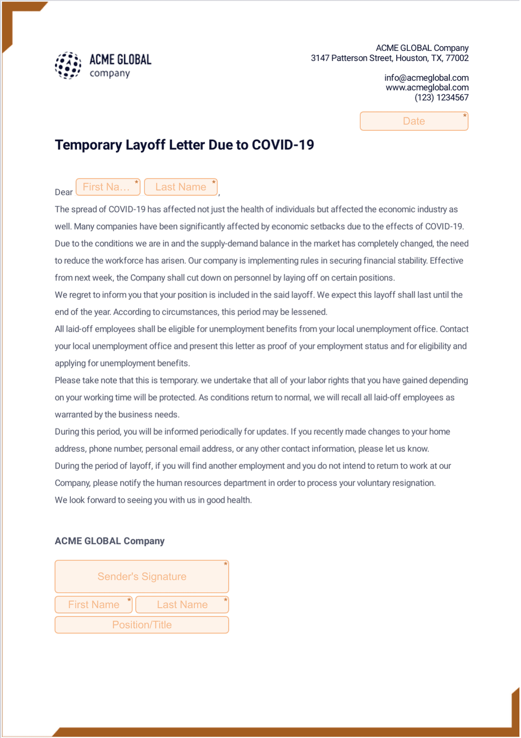 Cover Letter After Being Laid Off