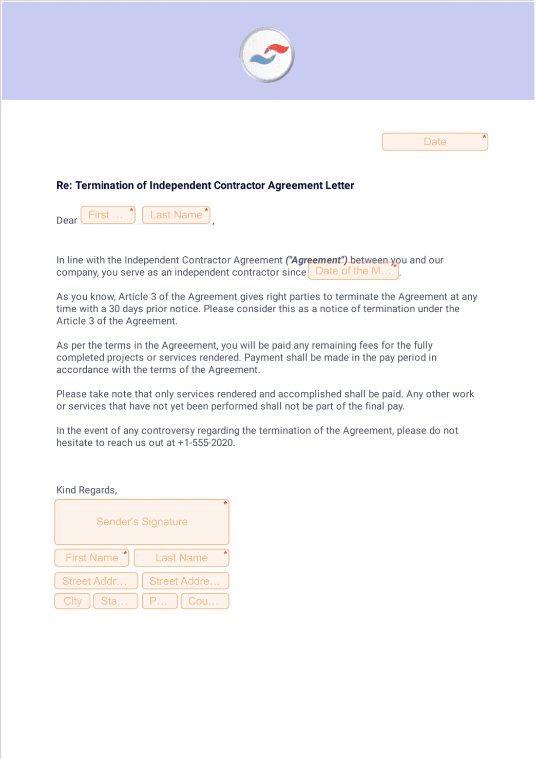 Contract Termination Letter