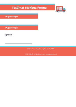 Teslimat Makbuzu Örneği PDF Şablonu