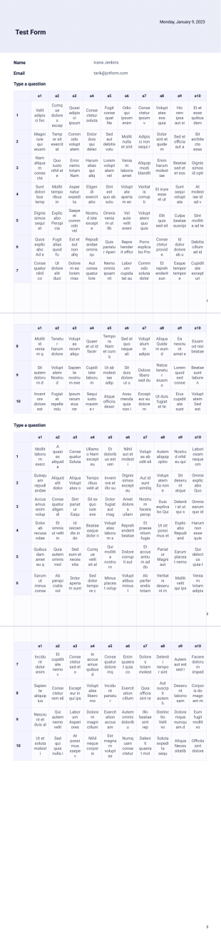 Test9thJan - PDF Templates