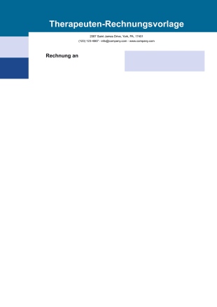 Therapeuten Rechnungsvorlage - PDF-Vorlagen