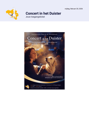 Ticket Concert In het Duister PDF Sjabloon