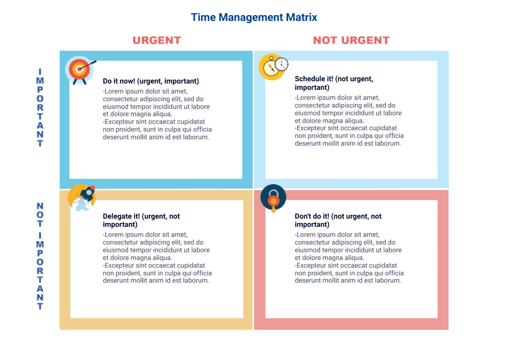 Time Card Matrix Time Management Matrix Template - PDF Templates | Jotform
