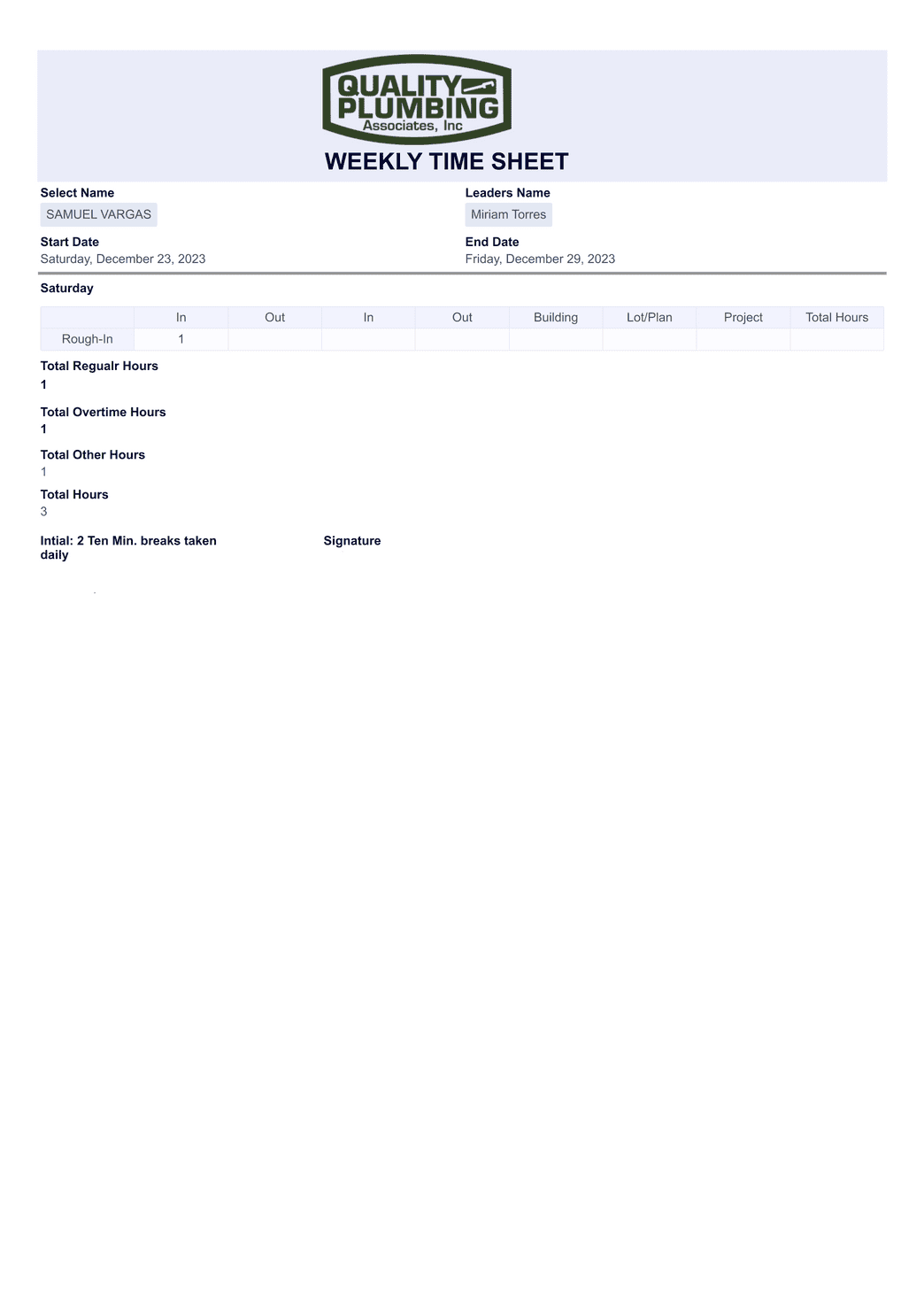 time sheet PDF Template | Jotform
