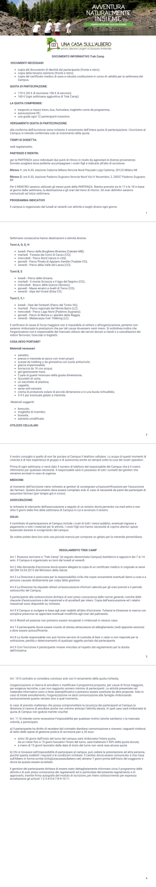 Trek Programma - PDF Templates