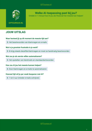 Uitslag quiz - PDF Templates