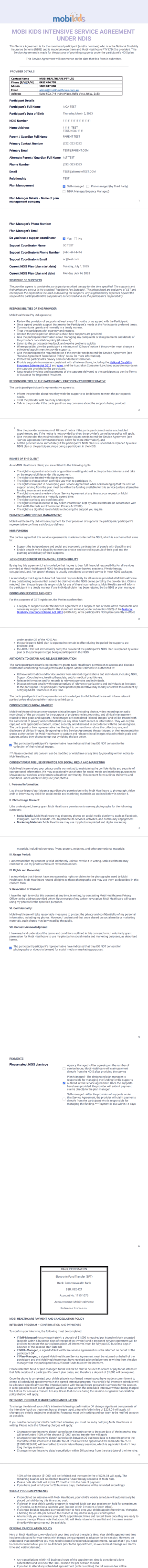 Intensive SA v2025 PDF Template