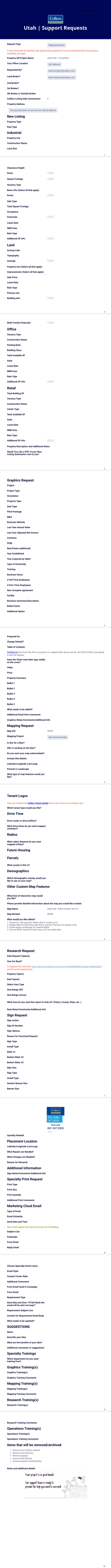 Utah | Support Requests PDF Template
