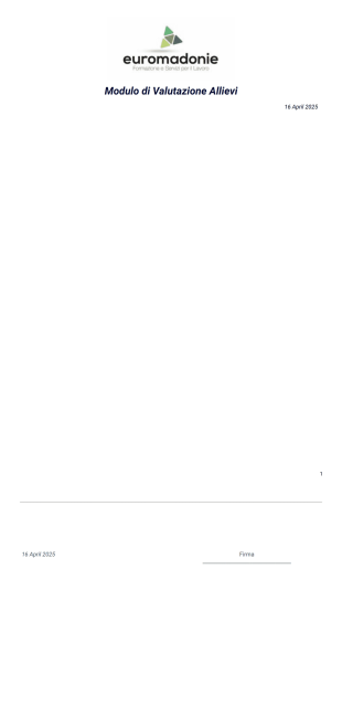 Valutazione Allievi - PDF Templates