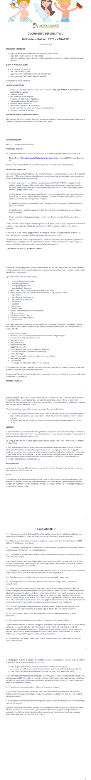 Varazze Programma - PDF Templates