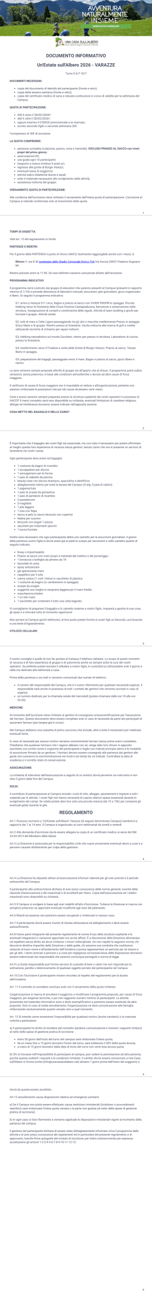 Varazze Programma - PDF Templates