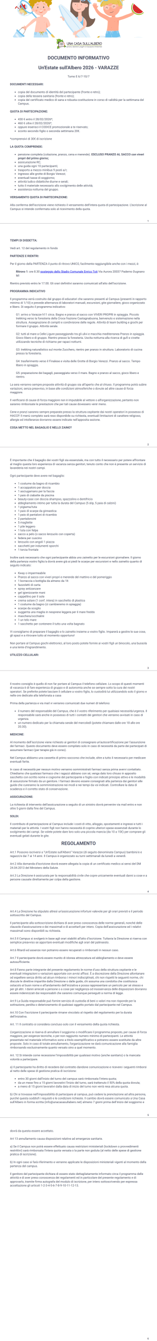 Varazze Programma - PDF Templates