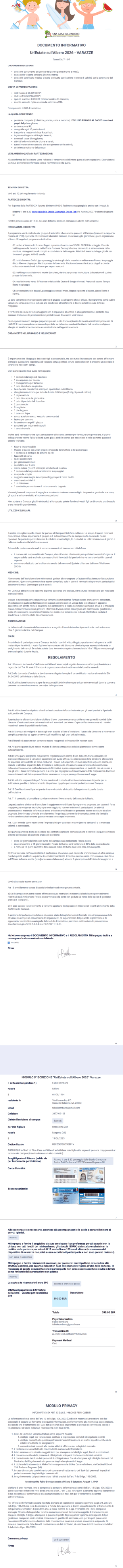Varazze iscrizione Template PDF