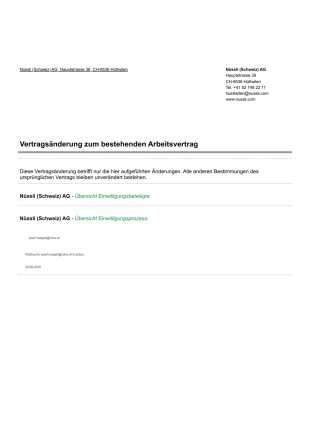 Vertragsänderung NCH - PDF Templates