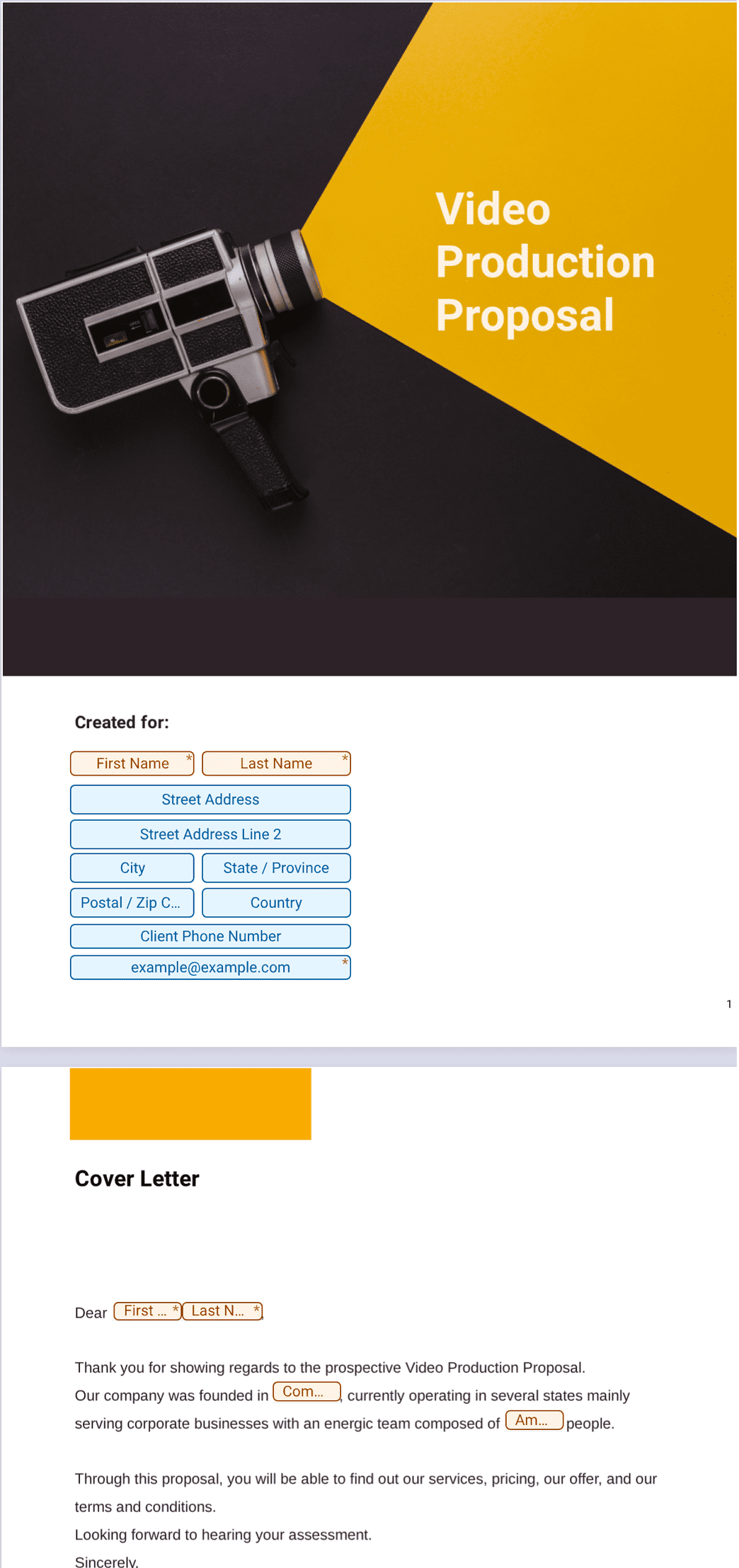Streaming Proposal Video Production Proposal Template