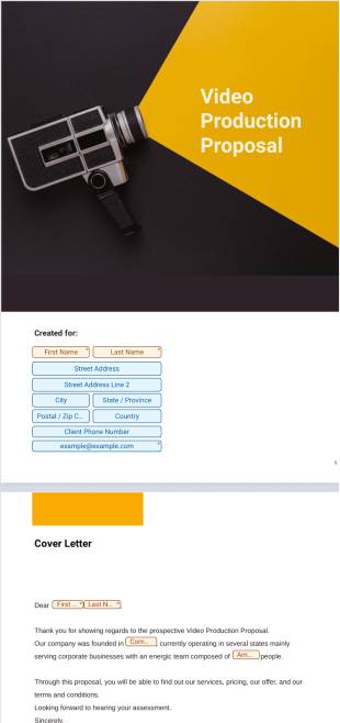 Video Production Proposal Template - PDF Templates