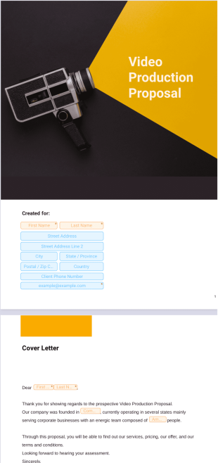 Video Production Proposal Template - PDF Templates