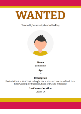 Wanted Poster Template - PDF Templates
